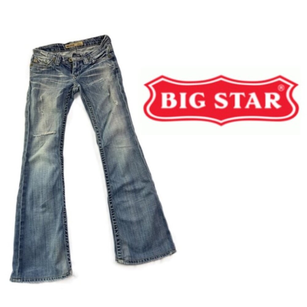VINTAGE :: 25x29.5 Big Star Ultra-Low Rise Sweet Bootcut Flare Jeans